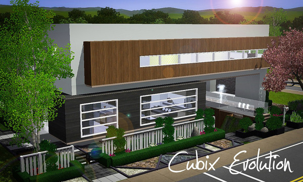 Sims 3 — Cubix Evolution by apple0990 — A sleek modular designed home. With architecturally privatised outdoor living