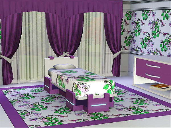 Sims 3 — marcorse_native mint pattern by marcorse — This pattern relies on the pretty mauve and lilac flowers and rough