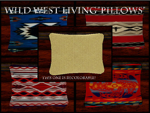 Sims 3 — WILD WEST LIVING PILLOWS by abuk0 — WILD WEST LIVING PILLOWS by abuk0