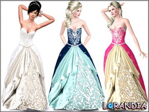 Sims 3 — Glamorous Gown - Wedding dress included by LorandiaSims3 — Glamorous Gown with wedding dress included. 3