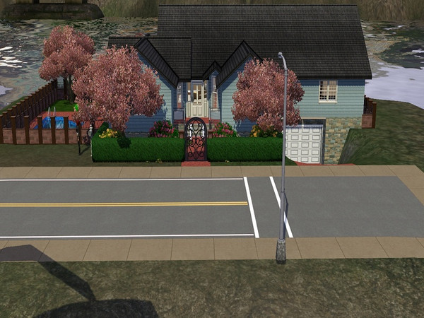 Sims 3 — Small and perfect by lovgotmehere — Small but perfect for a single sim. One bedroom, office 1 1/2 bathrooms