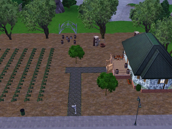 Sims 3 — the vineyard by illyria07 — A vineyard with a little house. For your sims who love to make wine(nectar). The