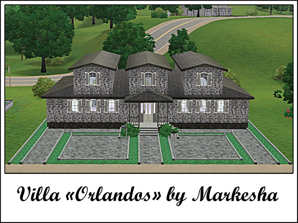 Sims 3 — Villa Orlandos by Markesha — Unfurnished villa with 4 bedrooms, 2 bathrooms. Created by Markesha for TSR