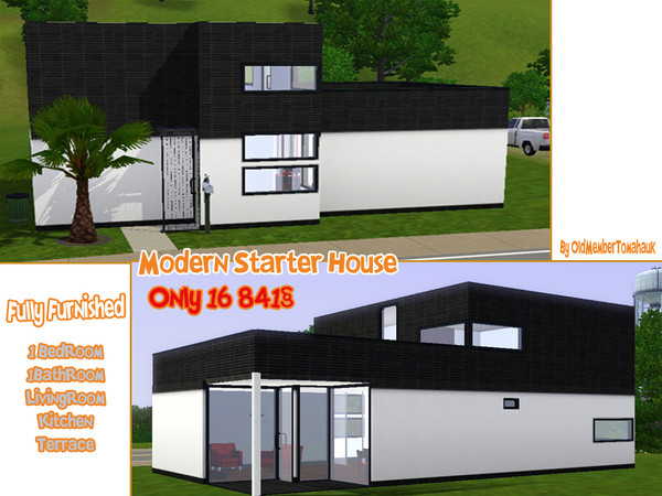 Sims 3 — Modern Starter House by oldmember_tomahauk2 — This modern home is perfect for those who want to become