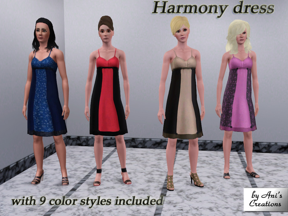 The Sims Resource | The Harmony dress by Ani's Creations