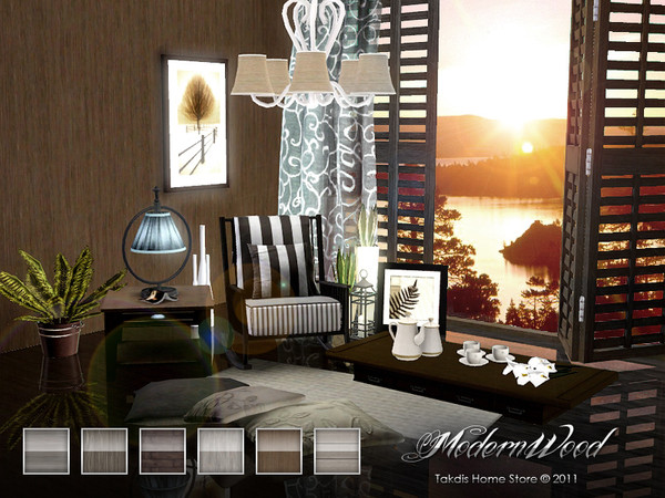 Sims 3 — Modern Wood 5 by Takdis — Requires: Only Main Game