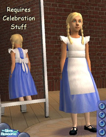 Sims 2 — Allison Wunderland by Jron — A dress I made for my friend\'s daughter, who loves Alice In Wonderland!