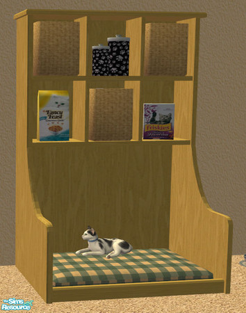 Sims 2 — \"Little Cubby\" Pet Bed - Honey Wood - Cat Version by kittyispretty69 — A cute and useful bed for