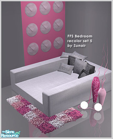 Sims 2 — FFS Bedroom - Recolor set 5 by Sunair — FFS Bedroom - Recolor set 5 (white)