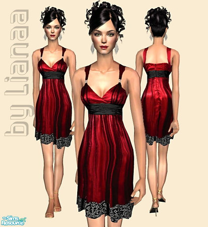 Sims 2 — Set 300 Jane by Lianaa - red by Lianaa — Set 300 Jane by Lianaa - red