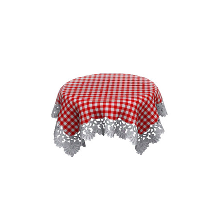 Sims 3 — Lace Trim Tablecloth Round 1x1 by LilyOfTheValley — This tablecloth can be used for EA's 1x1 round table or any