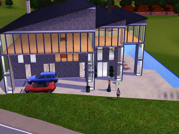 Sims 3 — Huge beach house by chloemaykumar2 — 4 bedrooms, 4 bathrooms, kitchen / dining area, living room, skills room,