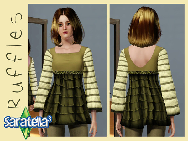 Sims 3 — ruffles by saratella — a shirt full of ruffles for fall advancing