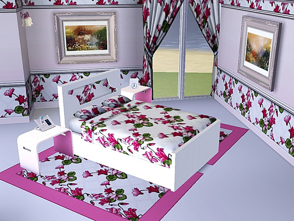 Sims 3 — marcorse_cyclamen pink pattern by marcorse — The pretty reflexed petals of the cyclamen plant have always