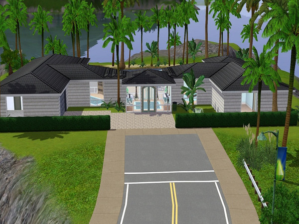 Sims 3 — Exquisite Waterfront Home by lovgotmehere — Exquisite Waterfront Home with 3 bedrooms and 3 baths, large pool