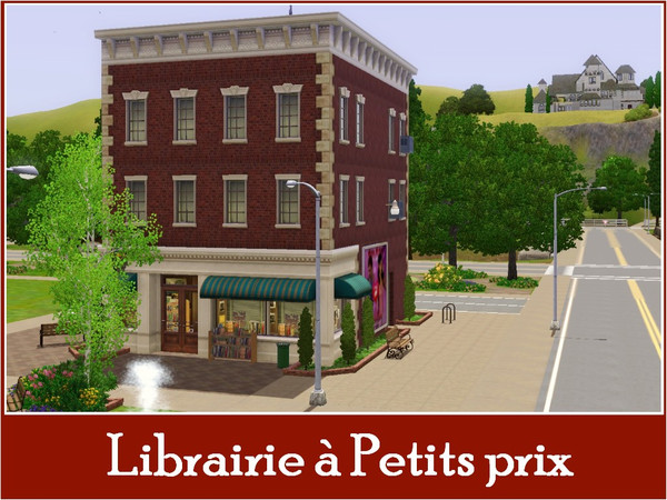 Sims 3 — New Riverview Bookshop by Youlie25 — Here is a new Bookshop. I started to redo the community lots of Riverview.