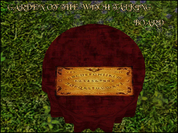 Sims 3 — GARDEN OF THE WITCH TALKING BOARD by abuk0 — GARDEN OF THE WITCH TALKING BOARD by abuk0