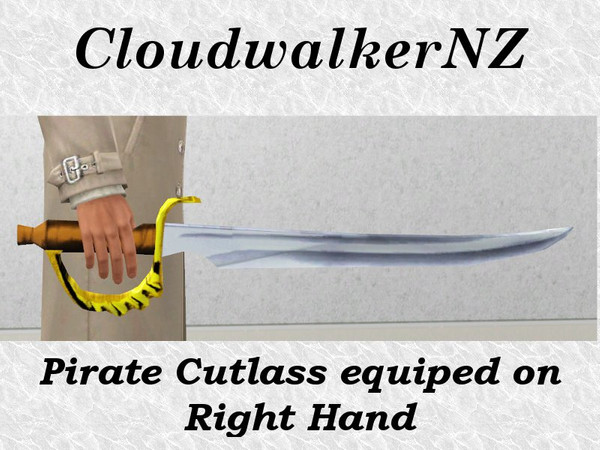 Sims 3 — Pirate Cutlass equiped on hand by CloudwalkerNZ2 — 