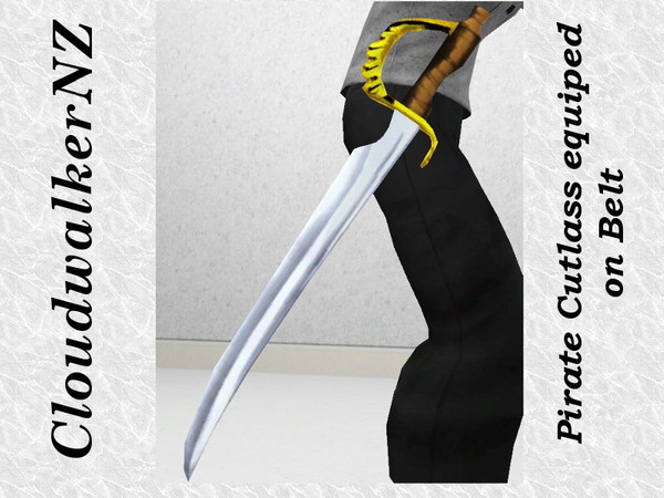 Sims 3 — Pirate Cutlass equiped on bealt by CloudwalkerNZ2 — 