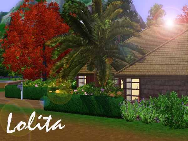 Sims 3 — Lolita by grizzly_bear — 3 bedrooms, 2 bathrooms plus en-suite, basement/cellar, pool, single story, open plan
