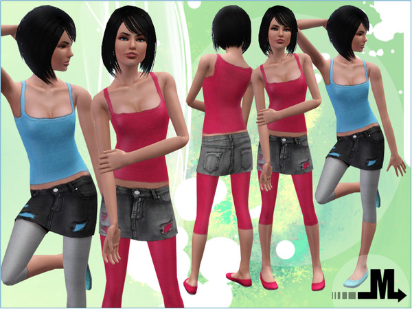 Sims 3 — Ashes [Teen] by miraminkova — Get this cute and colorful summer design now!