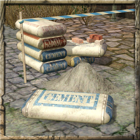 Sims 3 — Sack of Cement by Cyclonesue — A sack of cement labelled in both English and Simlish so everyone will know what