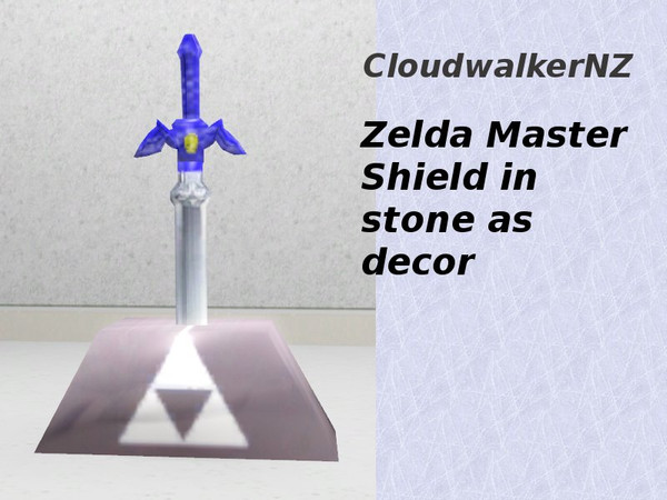 Sims 3 — Zelda Master Sword in stone as decor by CloudwalkerNZ2 — Zelda Master Sword in stone as decor by CloudwalkerNZ
