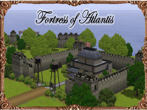 Sims 3 — Fortress of Atlantis by JCIssette — Sims can rest easy with this fordible fortress guarding the canal gates.