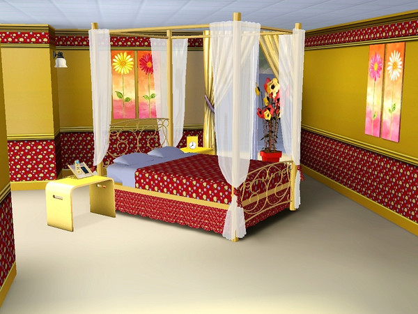 Sims 3 — marcorse_rose liberty pattern by marcorse — An ever-popular Liberty pattern featuing small pink and yellow roses