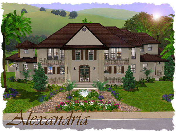 Sims 3 — Alexandria by elena99e2 — A luxurious home for any size family. First Floor: Gorgeous entryway, kitchen,