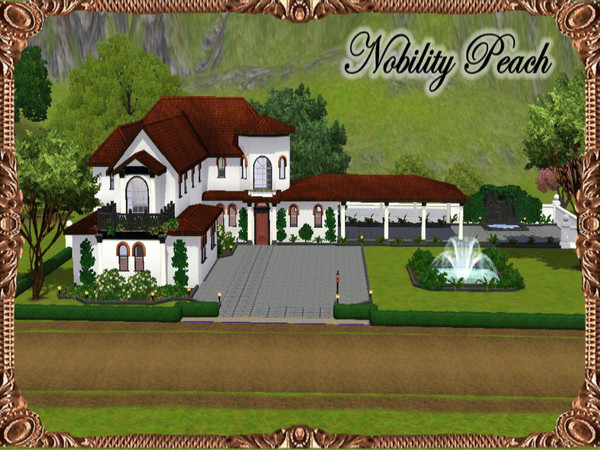 Sims 3 — Nobility Peach  by JCIssette —  This is another of my residential lots from my latest world, Atlantis