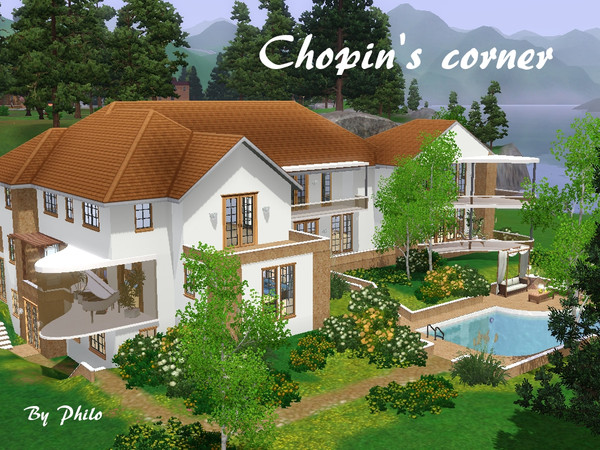Sims 3 — Chopin's corner by philo — Are you looking for a house with original features? Then this villa with its