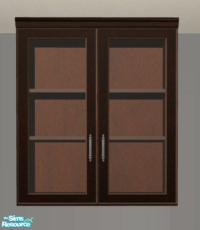 Sims 2 — PB Kitchen - Cupboard Glassdoors for AL by ShinoKCR — New Mesh with slots for Apartment Life Please delete the