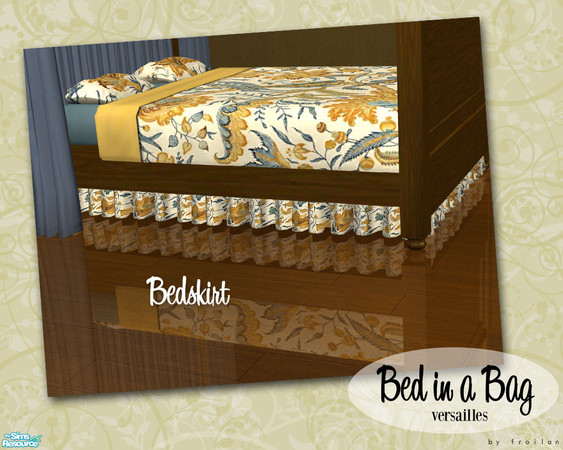Sims 2 — Bed in a Bag - Versailles - Bedruffle by froilan — Everything you need in one neat package! Your sims will relax