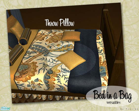Sims 2 — Bed in a Bag - Versailles - Throw Pillow by froilan — Everything you need in one neat package! Your sims will