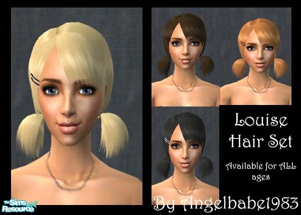 Sims 2 — Louise Hair Set by Angelbabe1983 — Here is another Hair Set this time based on Raonjena\'s wonderful new mesh.