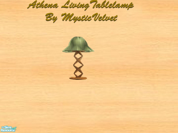 Sims 2 — Athena Living - Tablelamp by MysticVelvet — 7 new meshes, curtains are not included, but you can download them