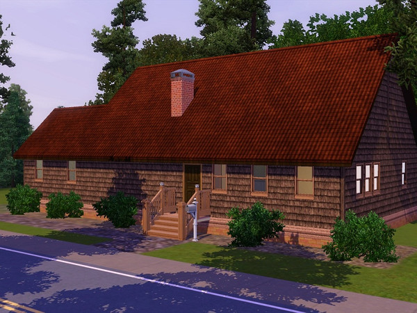 Sims 3 — The Falcon by judosquash2 — This little bungalow is a great little starter house. Although small, this house