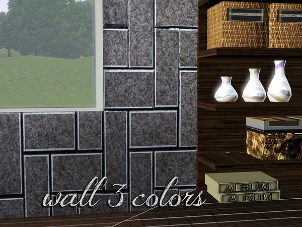 Sims 3 — wall corston 3 colors by jomsims — wall corston by jomsims .3colors
