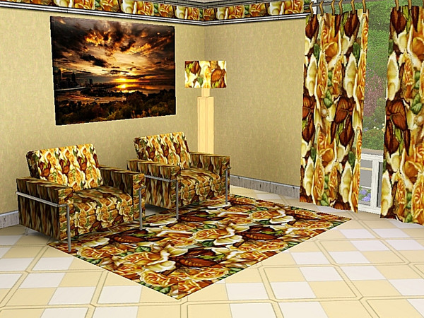 Sims 3 — marcorse_amber rose by marcorse — Glorious, fullblown creamy roses with amber foliage in a large format, repeat