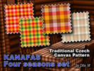 Sims 3 — Kanafas four seasons set by Dita_M2 — Traditional czech woven canvas patterns. Colored threads are creating