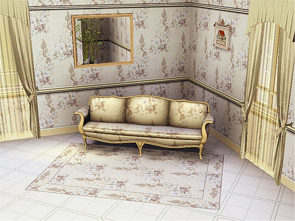 Sims 3 — marcorse_lily accent pattern by marcorse — A spray of Easter lilies is the focus of this pale and elegant