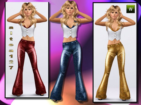 Sims 3 — Lurex Jeans  by altea127 — jeans, shiny with great bell. I hope you like it :)