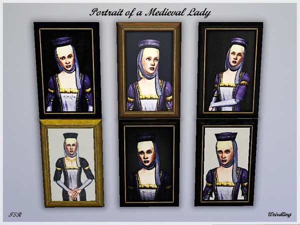 Sims 3 — Portrait of a Medieval Lady by weirdling2 —  Oil painting of a medieval Lady. This was created for a little pet