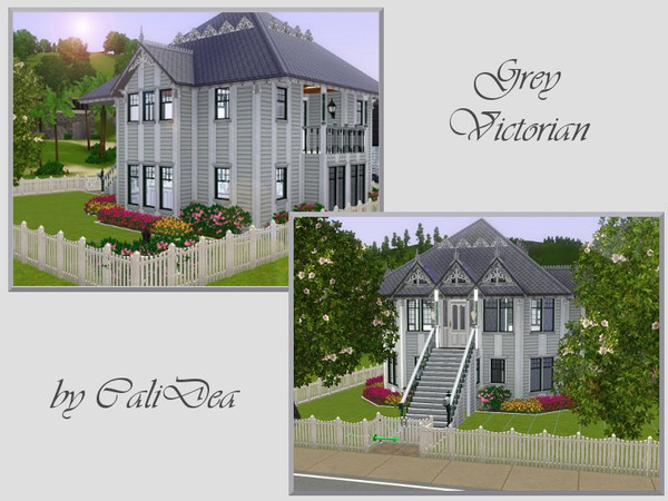 Sims 3 — Grey Victorian by CaliDea — by CaliDea TSR