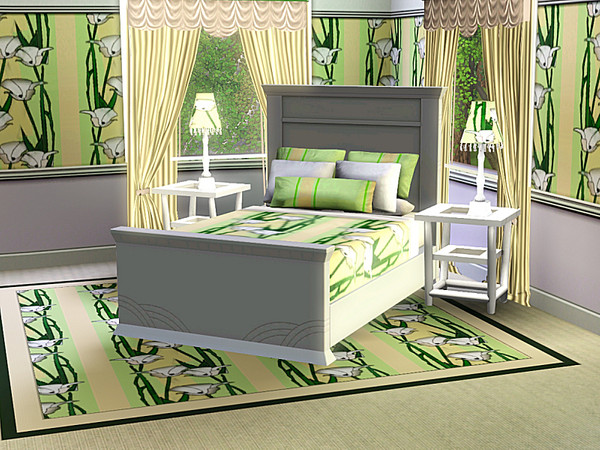 Sims 3 — marcorse_mariposa pattern by marcorse — A green and gold vertical pattern, featuring the delightful mariposa