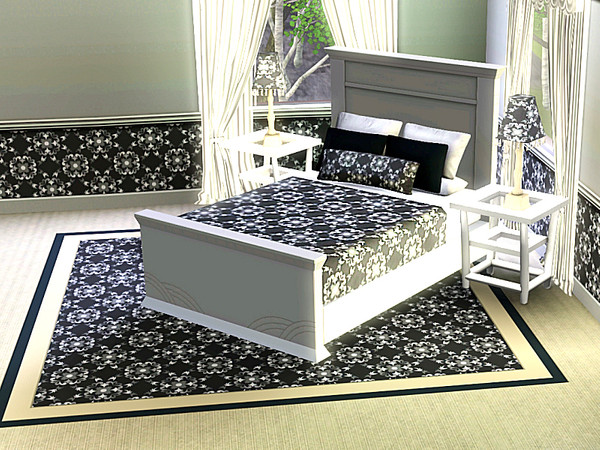 Sims 3 — marcorse_grey medallion pattern by marcorse — A simple linked medallion pattern in shades of grey and white.