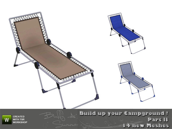 Sims 3 — Camping - Loungchair by BuffSumm — created by BuffyASummer (BuffSum) @ TSR Part of the Camping-Set