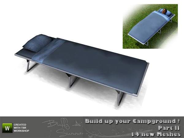 Sims 3 — Camping - Single Campbed *pets* by BuffSumm — created by BuffyASummer (BuffSum) @ TSR Part of the Camping-Set