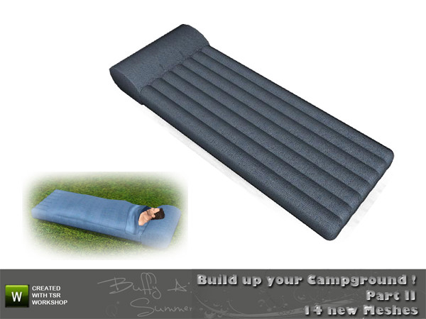 Sims 3 — Camping - Single Airbed *pets* by BuffSumm — created by BuffyASummer (BuffSum) @ TSR Part of the Camping-Set You